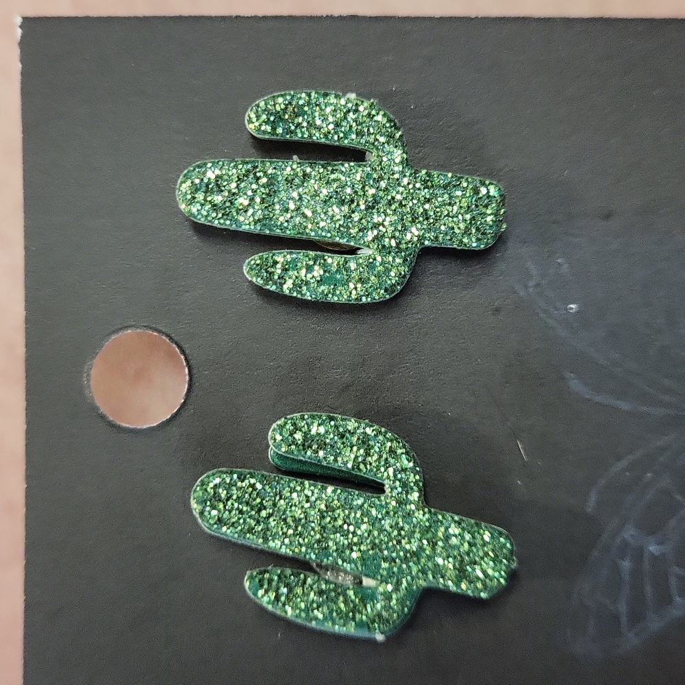 Clearance Sale! Glitter Cactus earrings